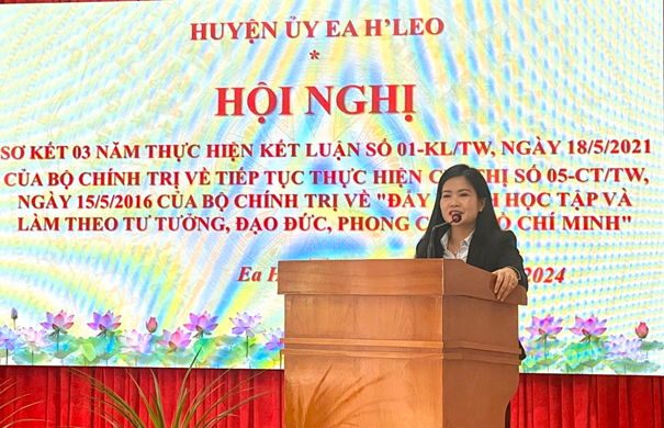 Huyện uỷ Ea H’Leo: Hội nghị sơ kết 03 năm thực hiện Kết luận số 01-KL/TW của Bộ Chính trị